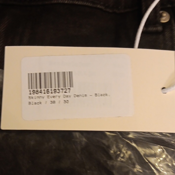 NWT! MNML Black Skinny Jeans for Men 38/30 - Picture 5 of 9